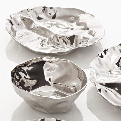 Alessi Pepa Hors-D'Oeuvre/Set Antipastiplatt 4 Abteilungen, Edelstahl 18/10 glänzend poliert, 3.5 x