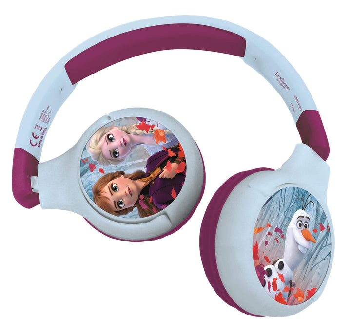Lexibook Disney Die Eiskönigin-2-in-1-Bluetooth-Kopfhörer für Kinder, Stereo Wireless Wired, Kinders