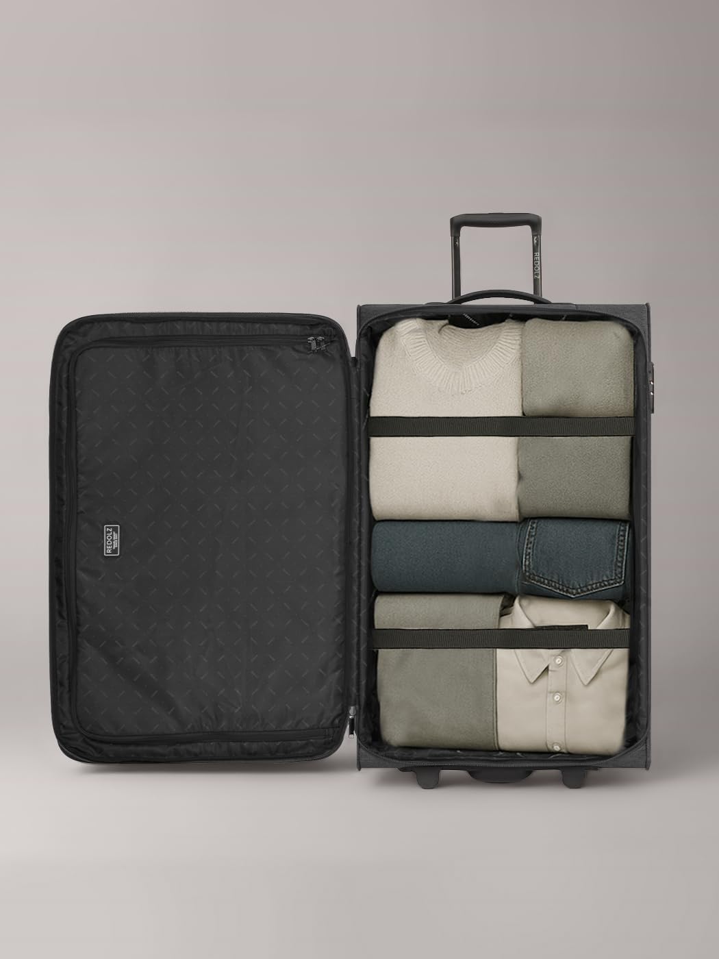 REDOLZ XL Jumbo 2-Rollen Koffer sehr gross 52 x 32 x 90 cm [Sondergrösse] Check-in Trolley mit TSA-S