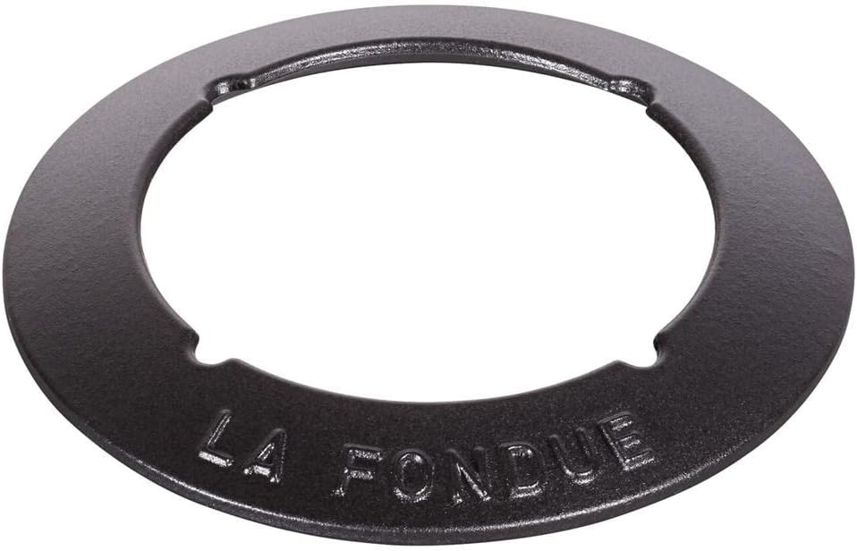 STAUB Fondue Set mit 4 Gabeln, Geeignet für Käse- Schoko- und Fleisch-Fondue, Gusseisen, 16 cm, Schw