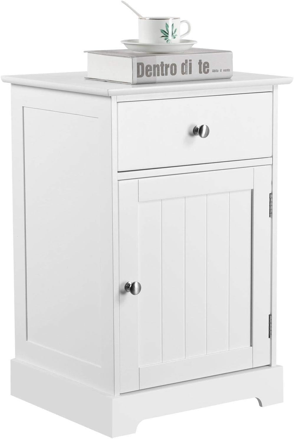 Yaheetech Nachtschrank Kommode Boxspringbett Nachttisch Nachtkommode mit Stauraum 40 x 35 x 60 cm Sc
