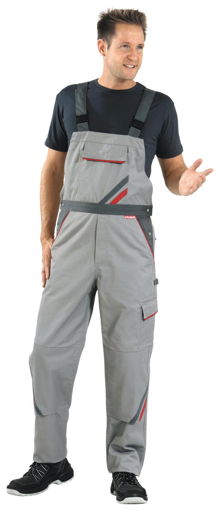 Planam Highline Herren Latzhose Zink Schiefer rot Modell 2331 Grösse 66 zink/schiefer 66, zink/schie