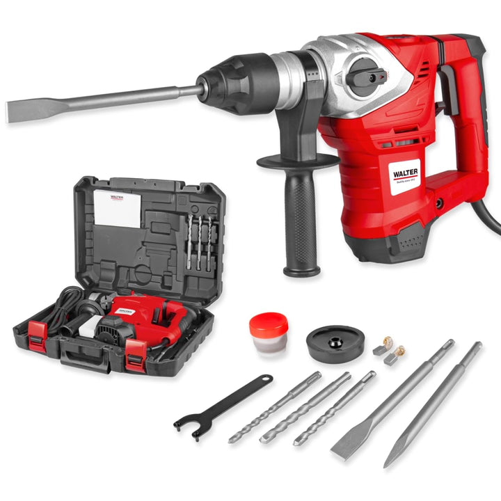 WALTER Bohr- und Meisselhammer 1500 W, optimales und leichtes Arbeiten durch vibrationsgedämpften Ha