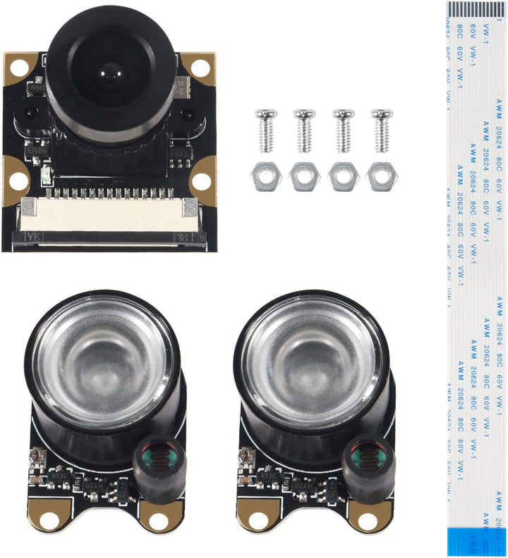 kompatibel mit Raspberry Pi Kamera Nachtsicht Infrarot Kameramodul 5MP OV5647 Webcam Einstellbare Ka