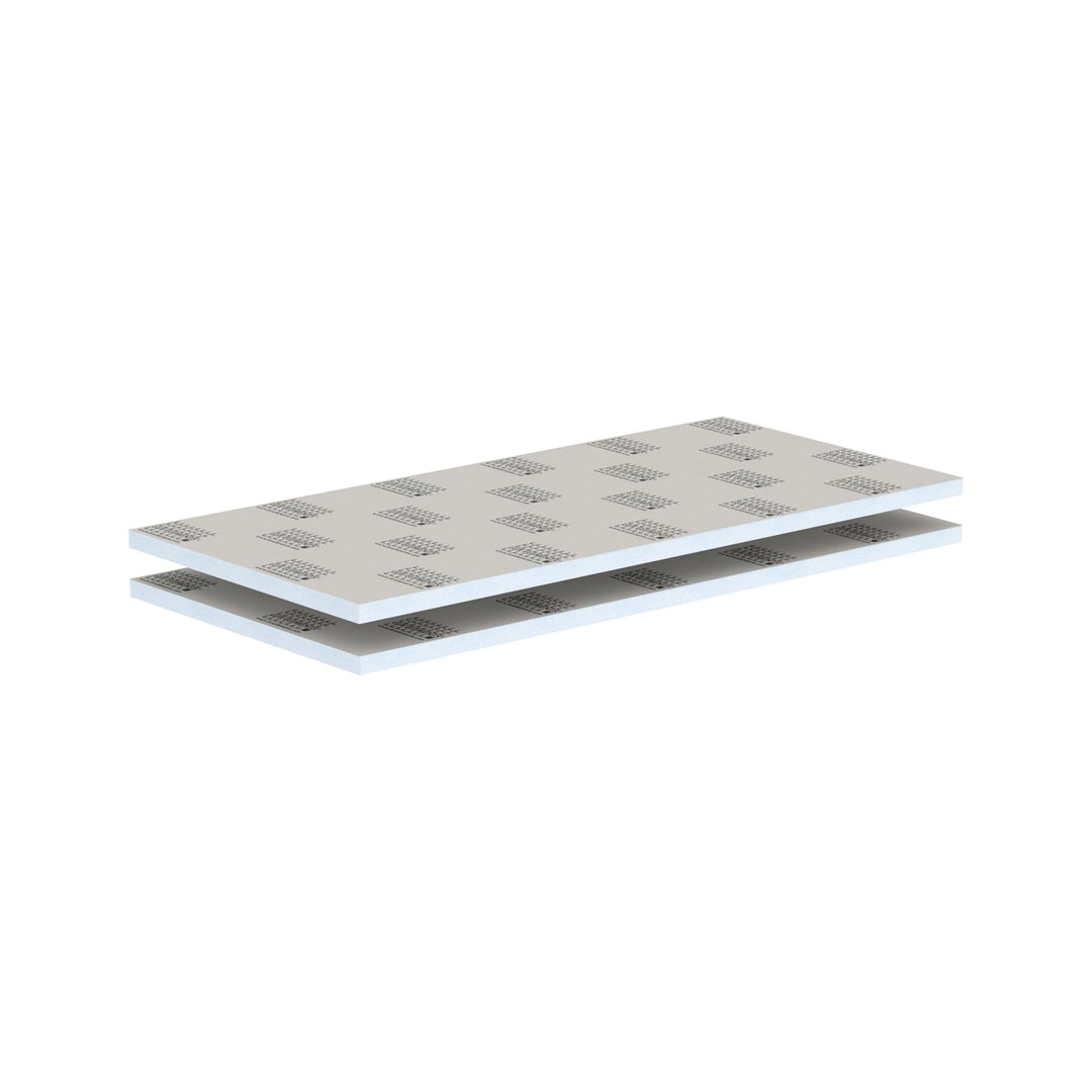 LUX ELEMENTS Bauplatte Fertig zum Verfliesen 125 x 60cm 2 Stk. I Hartschaumplatte 30mm aus expandier