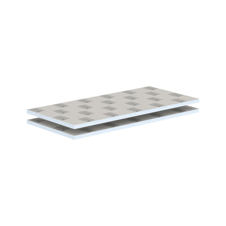 LUX ELEMENTS Bauplatte Fertig zum Verfliesen 125 x 60cm 2 Stk. I Hartschaumplatte 30mm aus expandier