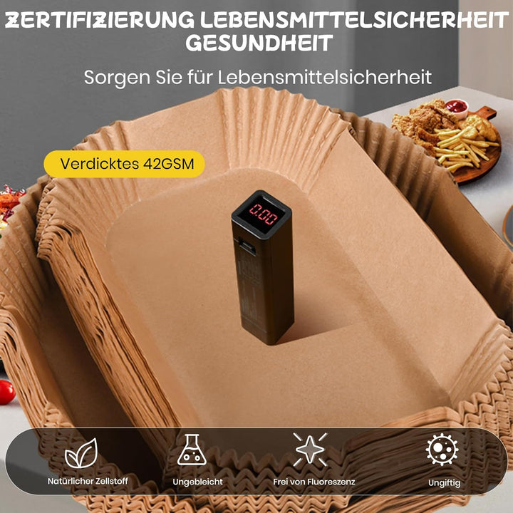 300 Stück Airfryer Backpapier für Philips Dual Basket Airfryer 3000 Series 9L(6L/3L), 5000 Series 9L