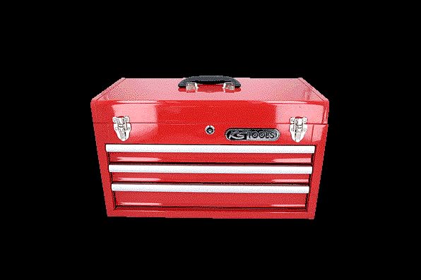 KS Tools 891.0003 Werkzeugtruhe mit 3 Schubladen-rot, L508xH255xB303mm