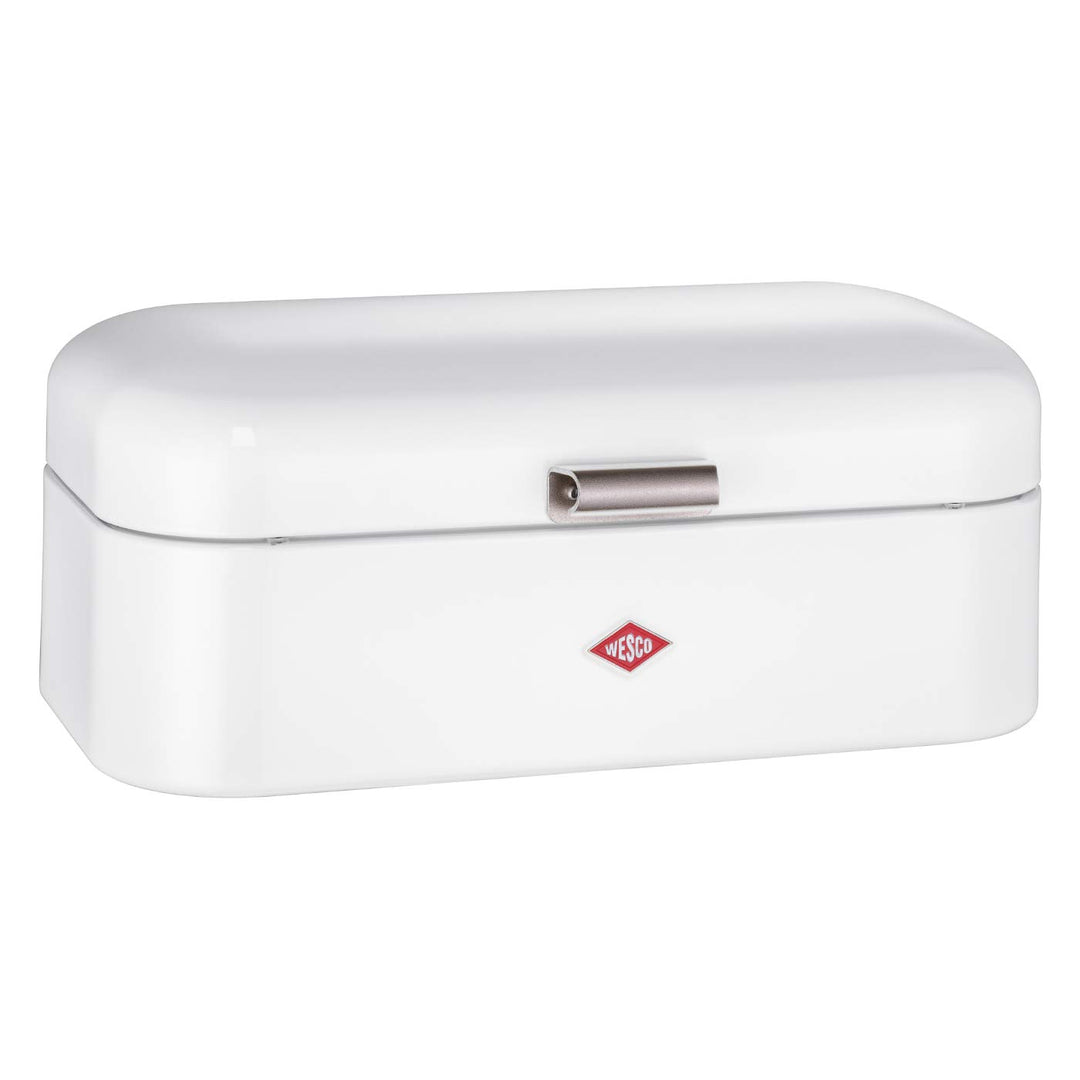 Wesco 235 201 Grandy Brotkasten weiss 18.30 x 42.10 x 26.40 CM, Edelstahl Weiss Single, Weiss Single