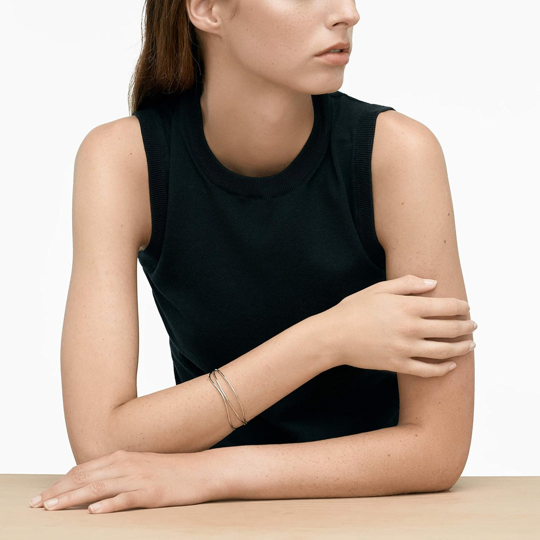 Skagen Edelstahlarmband für Damen, 61 mm x 49,5 mm Innenlänge