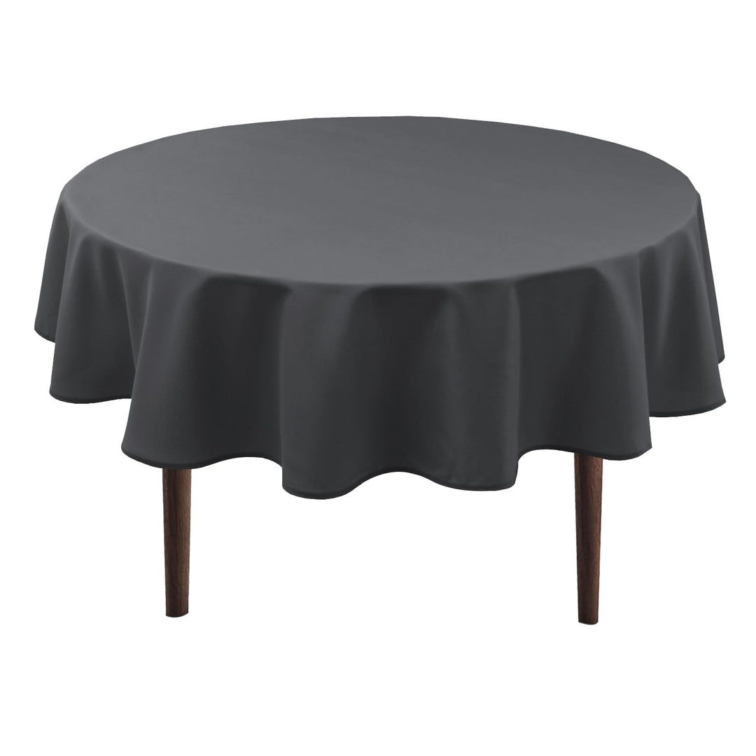 Hiasan Grau Wasserabweisend Tischdecke aus Polyester,Rund120cm,Anti-Falten Tischtuch,geeignet für Kü