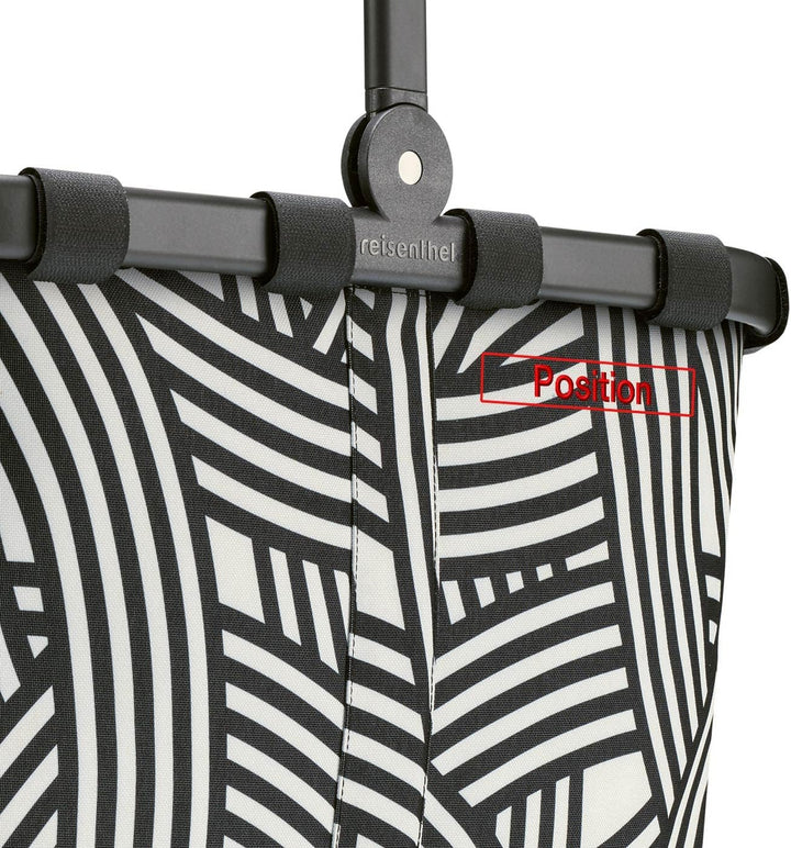 reisenthel carrybag Frame Zebra – Stabiler Einkaufskorb mit viel Stauraum und praktischer Innentasch