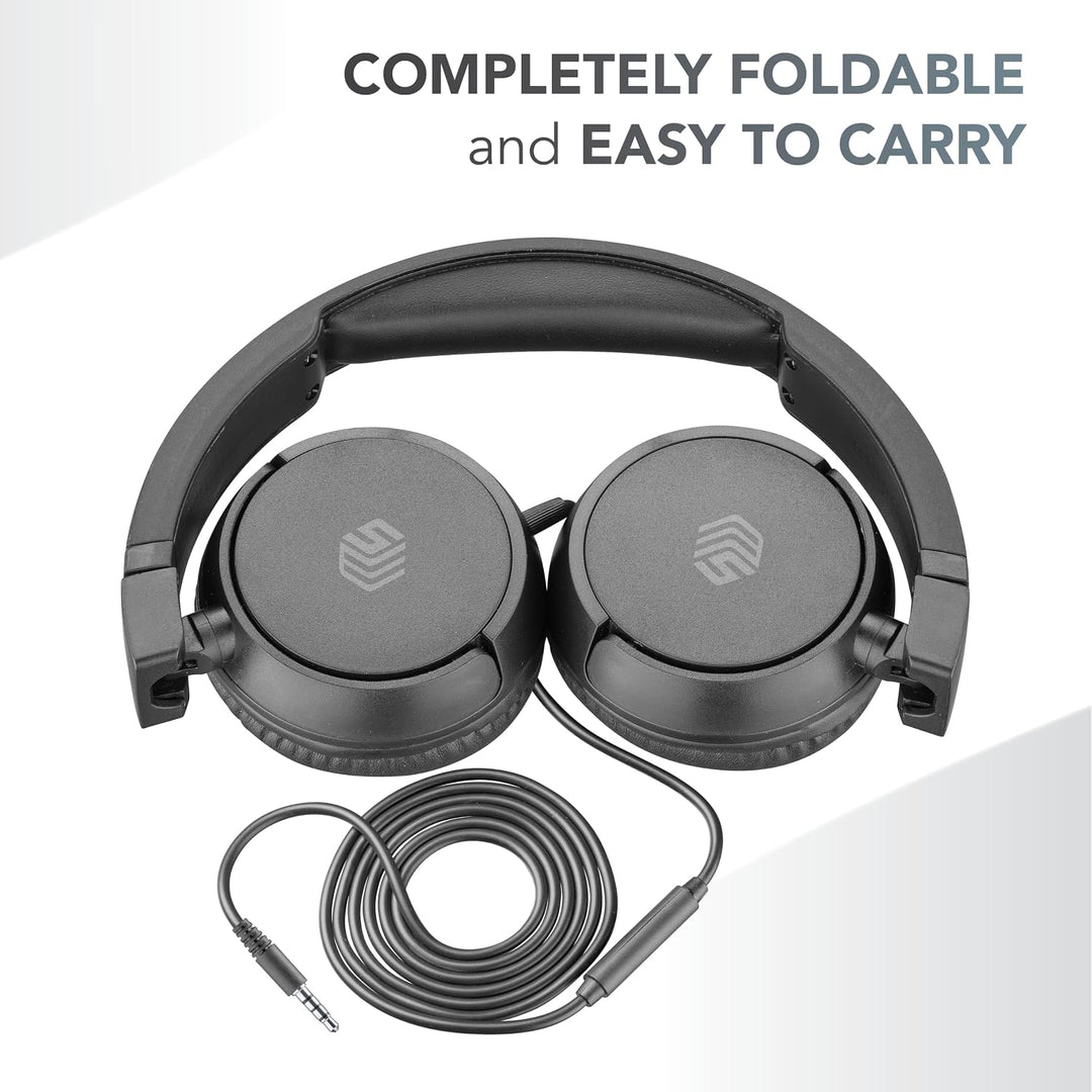 Music Sound | Bügelkopfhörer mit Kabel Over Ear Basic | On-Ear-Kopfhörer Faltbarer Kopfbügel mit 1,2