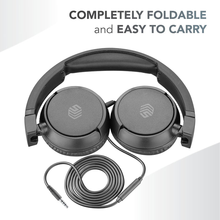 Music Sound | Bügelkopfhörer mit Kabel Over Ear Basic | On-Ear-Kopfhörer Faltbarer Kopfbügel mit 1,2