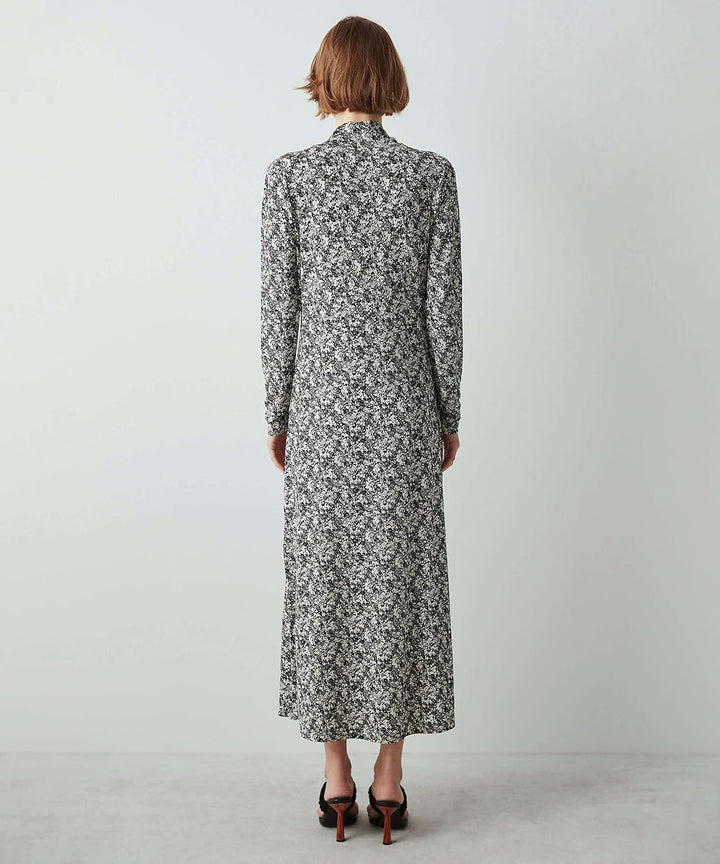 IPEKYOL Damen Floral Print Knitted Dress 42 Off White, 42 Off White
