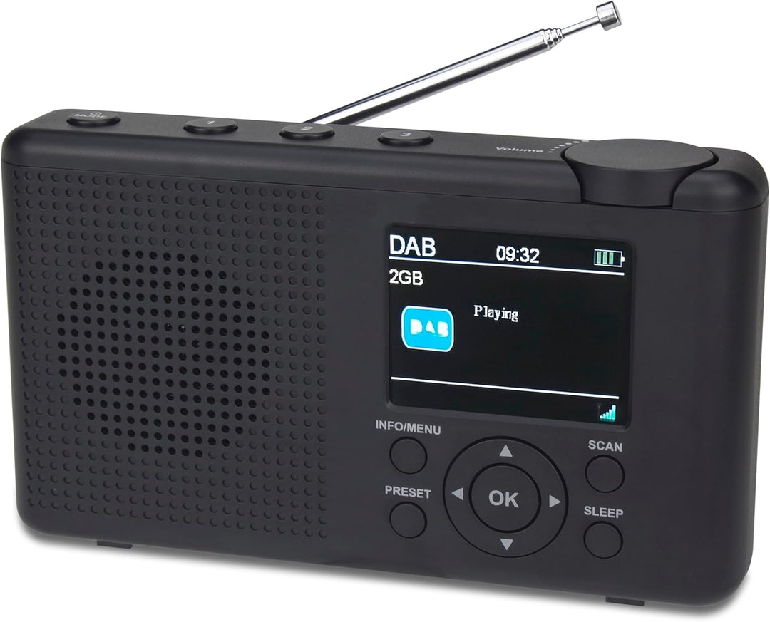 Reflexion TRA-23DAB Tragbares DAB-Radio mit Akku(UKW, DAB, DAB+, RDS, Farbdisplay, Bluetooth, Kopfhö