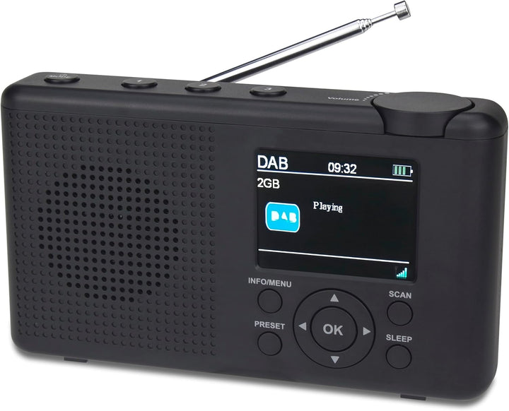Reflexion TRA-23DAB Tragbares DAB-Radio mit Akku(UKW, DAB, DAB+, RDS, Farbdisplay, Bluetooth, Kopfhö