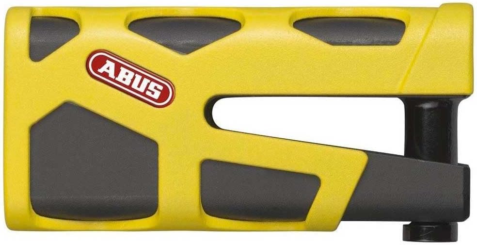 ABUS Bremsscheibenschloss Granit Sledg 77 yellow - Motorradschloss mit sicherem XPlus Zylinder und E