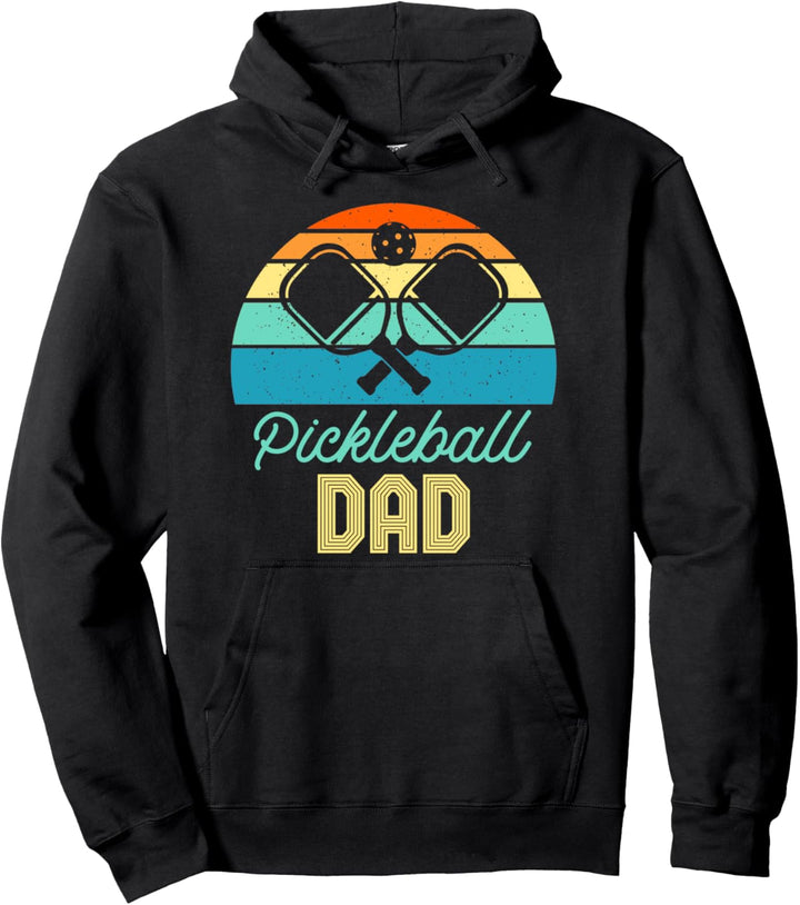 Retro Pickleball Dad Pullover Hoodie