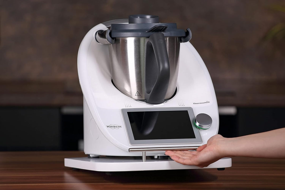 GZ-Design Premium Gleitbrett für Thermomix TM5/TM6 - Edelstahlgriff - Zubehör - Holz - Buche - Made