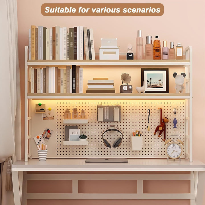 FPIGSHS Multifunktionale Arbeitsplatzregal - Anpassbare Mehrschicht-Speicherregal, Desktop-Ständer,