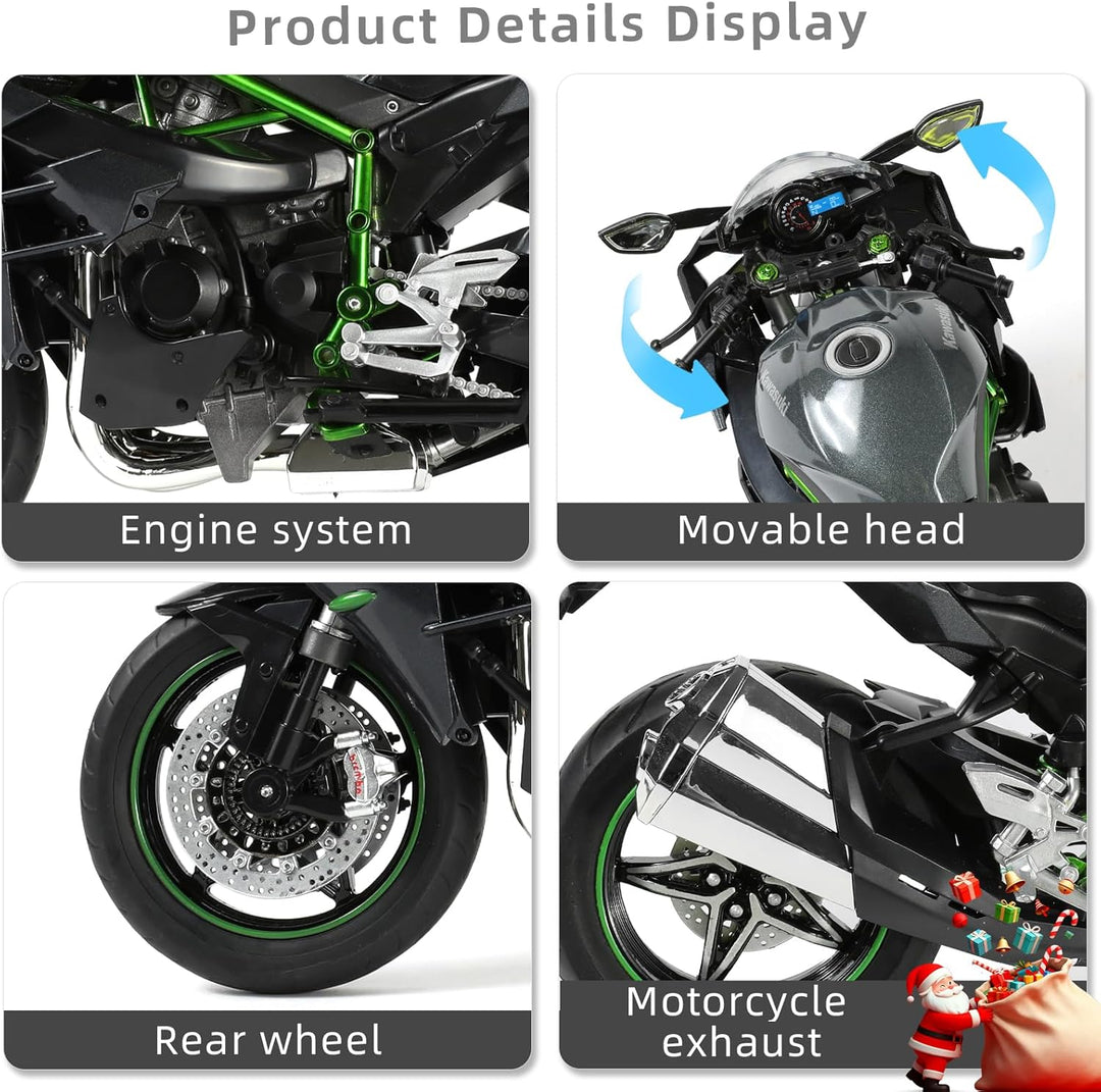 1:9 Motorrad Modell kompatibel für Kawasaki Ninja H2R Legierung Diecast Motorrad Modell Spielzeug Ro