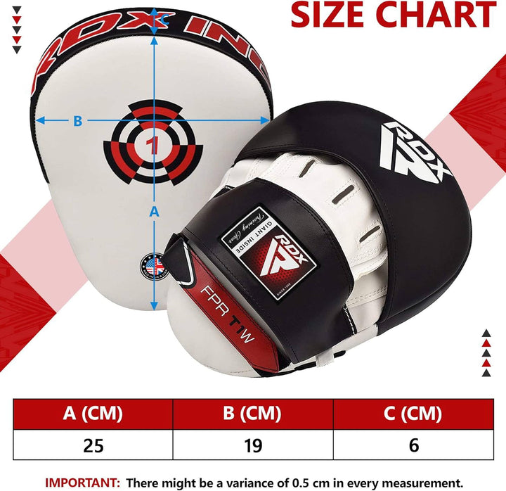 RDX Handpratzen Kampfsport Boxen MMA Training, Maya Hide Leder, Boxpads Schlagpolster Kickboxen Boxp