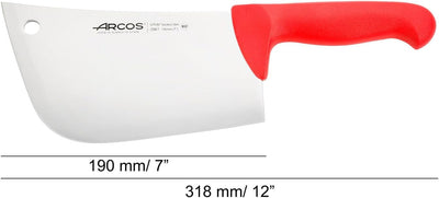 Arcos Serie 2900 - Hackmesser Metzgermesser - Klinge Nitrum Edelstahl 190 mm - HandGriff Polypropyle