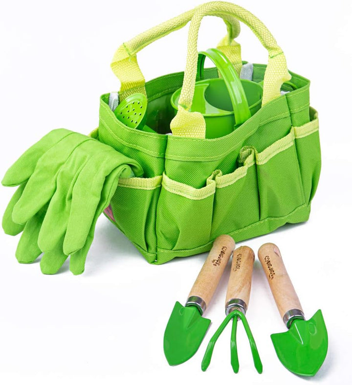 Bigjigs Toys Kleine Tragetasche mit Gartenwerkzeugen