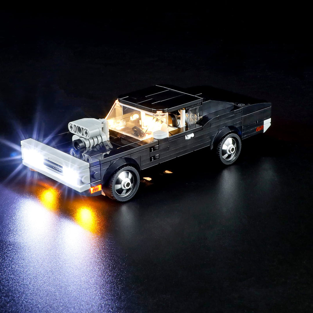 GEAMENT LED Licht-Set Kompatibel mit Lego Fast &amp; Furious 1970 Dodge Charger R/T - Beleuchtungsset fü