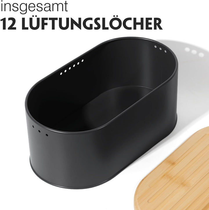 SYLANDO Brotkasten mit Grosser Kapazität, Hochwertige Metall Brotbox, Die Aufbewahrung für noch läng