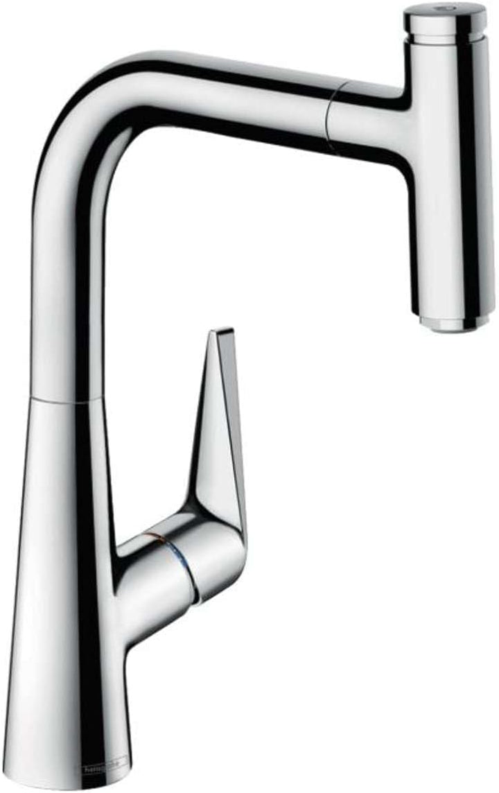 hansgrohe Talis Select S Einhebel-Küchenarmatur (Komfort-Höhe 220 mm, mit Ausziehauslauf und Schlauc