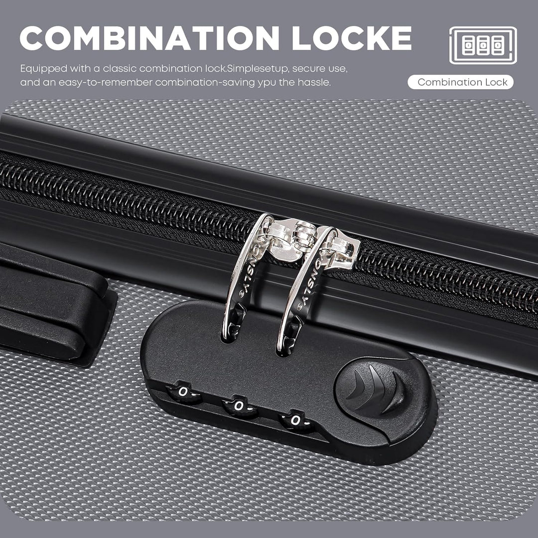 Reisekoffer Suitcase, Erweiterbarer Hartschalenkoffer Trolley mit TSA-Schloss und hochwertigem YKK-R