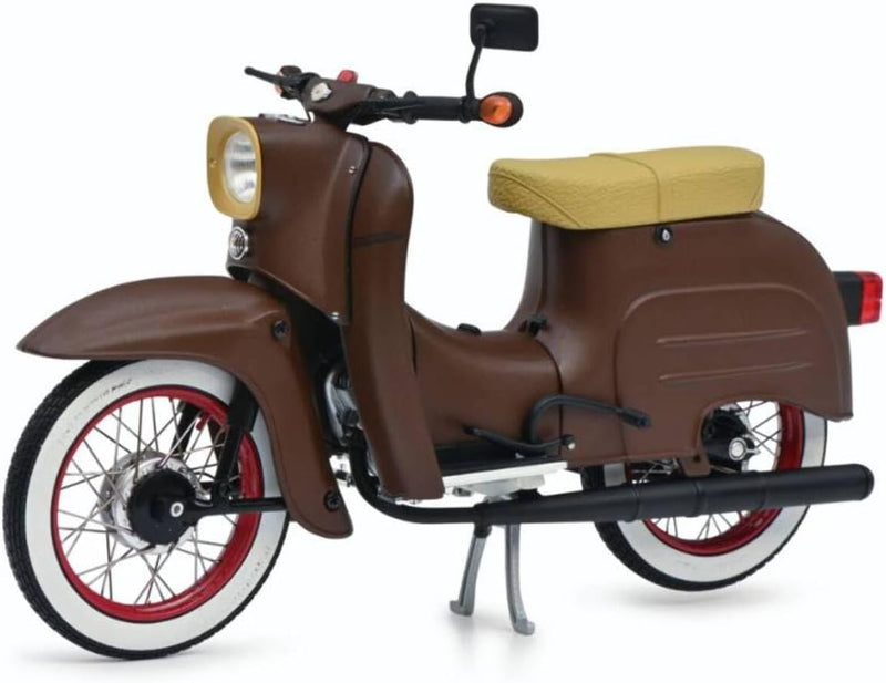 Simson KR 51/1 Schwalbe Braun Custom II 1/10 Schuco Modell Motorrad