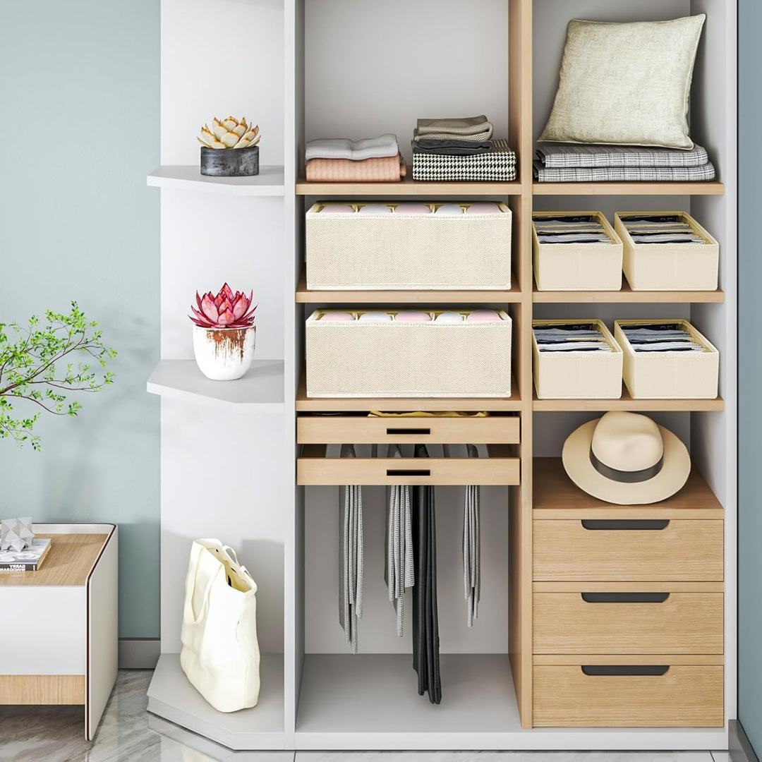 Schubladen Organizer Kleiderschrank Organizer - 8 Stück Faltbare Aufbewahrungsbox Stoff Schubladen O