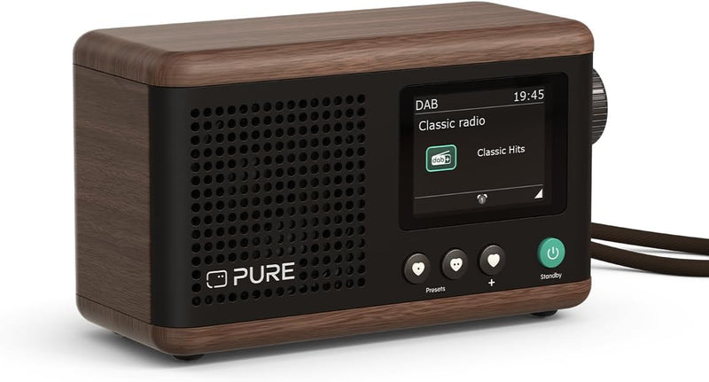 Pure Classic Mini Tragbares Digitalradio – DAB+ & UKW-Radio – Bluetooth 5.3 – 15 Stunden Akkulaufzei
