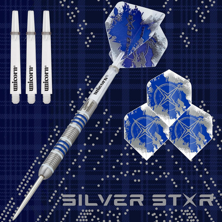 Unicorn Silver Star Gary Anderson Steel Dart 23g Silber/Blau Gary Anderson, 23g Silber/Blau Gary And