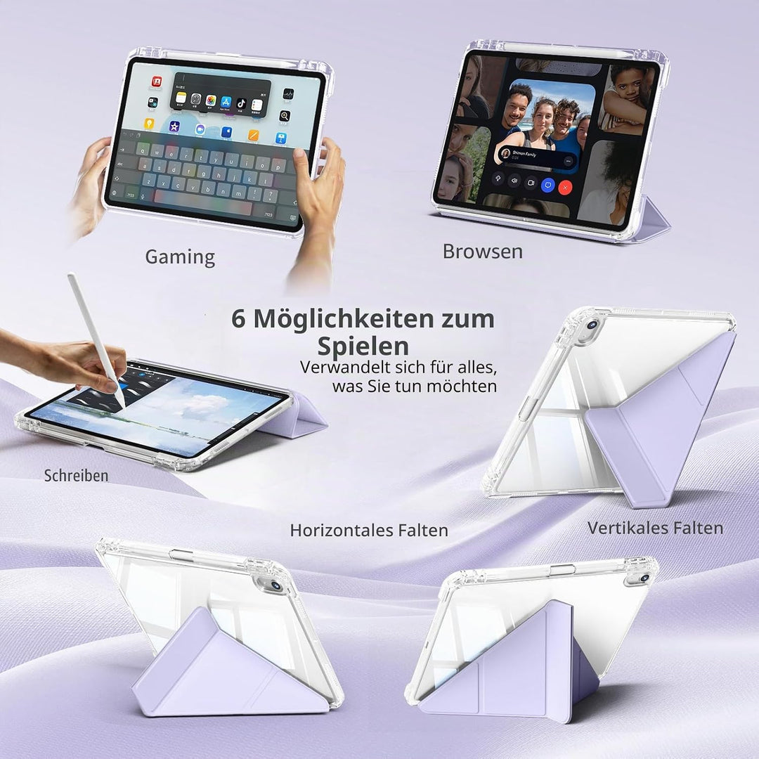 Hülle für iPad 11. Generation (A16) 11 Zoll 2025, iPad 10. Generation 10,9 Zoll 2022 mit Stifthalter