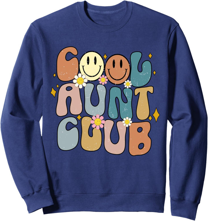 Cooler Aunt Club, coole, farbenfrohe Tanten im Retro-Stil, lustig Sweatshirt