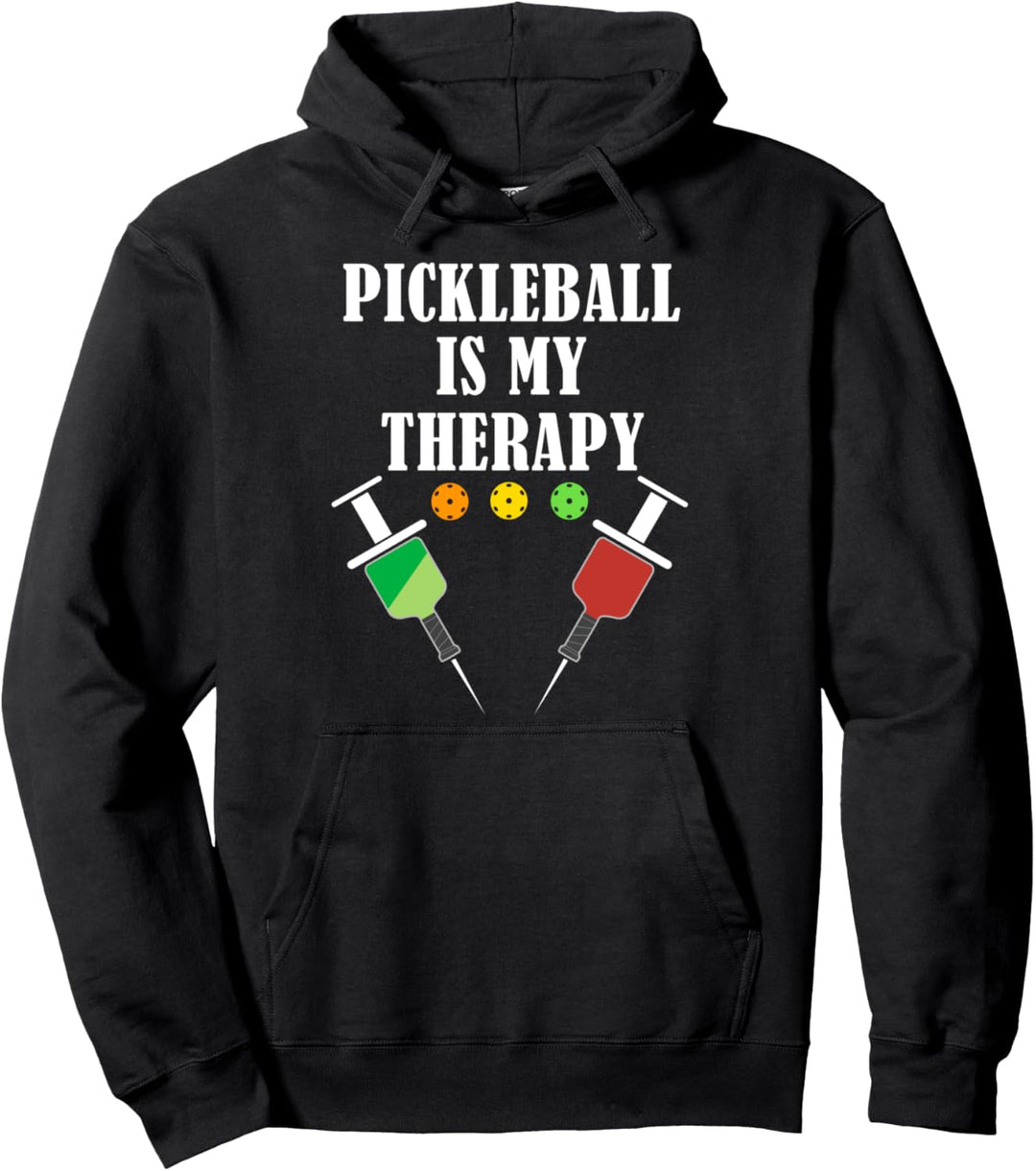 Pickleball Therapie Lustiger Spruch Ballsport Pullover Hoodie