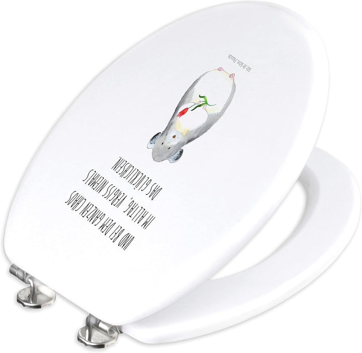 Mr. &amp; Mrs. Panda Motiv WC Sitz Chinchilla mit Blume - Geschenk, lustige Sprüche, Büro, Tiermotive, K