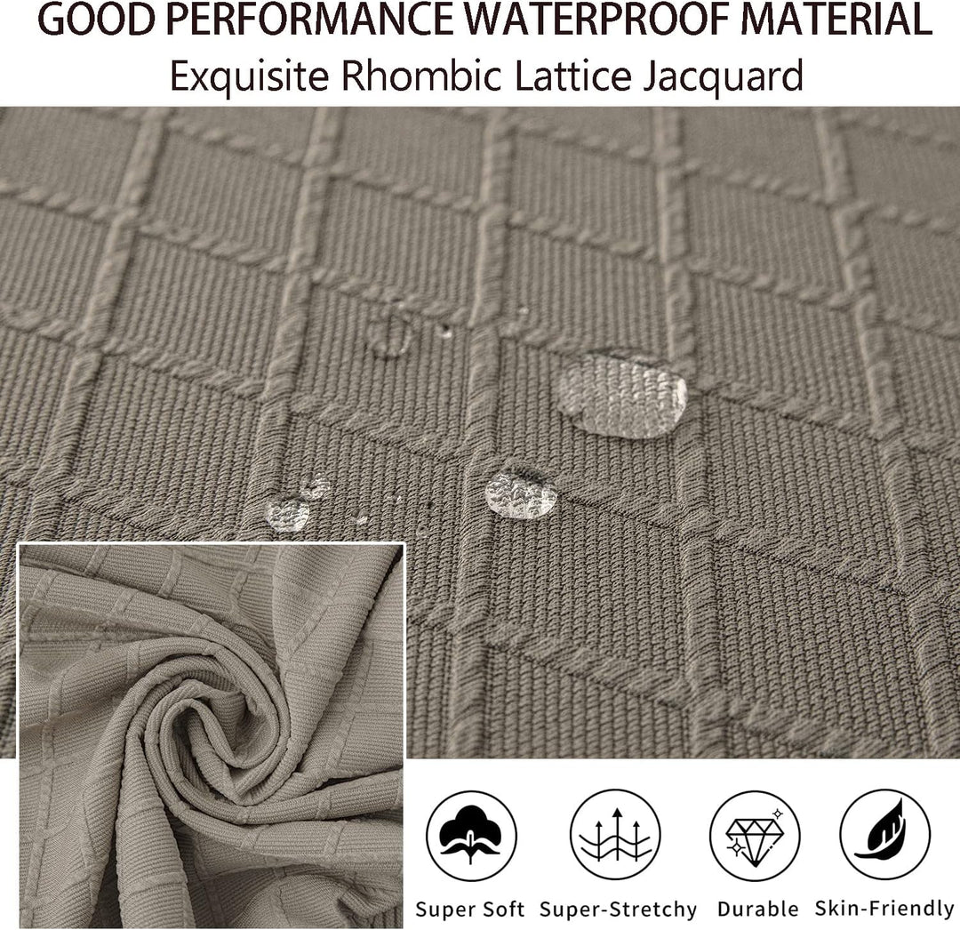 JUNZHE Muschelstuhlhussen Retro-Stuhlhussen Stretch-Spandex-Druck, Lounge-Eckstuhlschutz für Esszimm