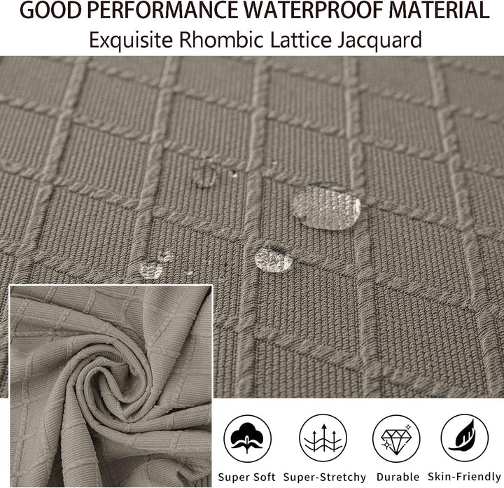 JUNZHE Muschelstuhlhussen Retro-Stuhlhussen Stretch-Spandex-Druck, Lounge-Eckstuhlschutz für Esszimm