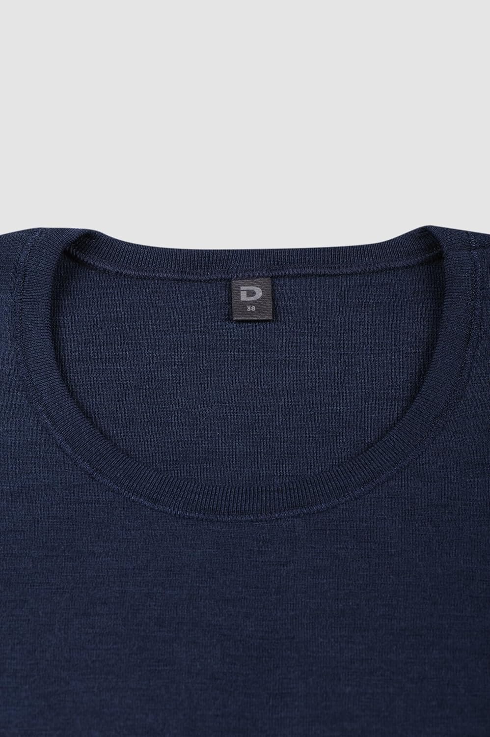 DILLING Damen T-Shirt aus Merinowolle 34 Navy, 34 Navy