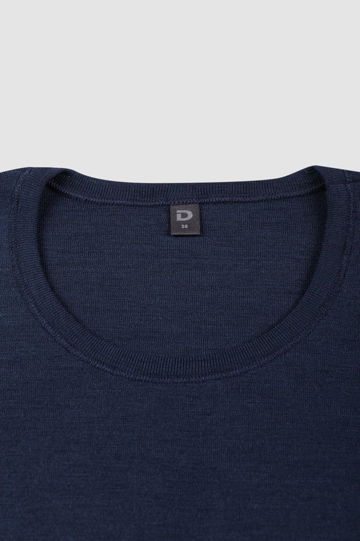 DILLING Damen T-Shirt aus Merinowolle 34 Navy, 34 Navy