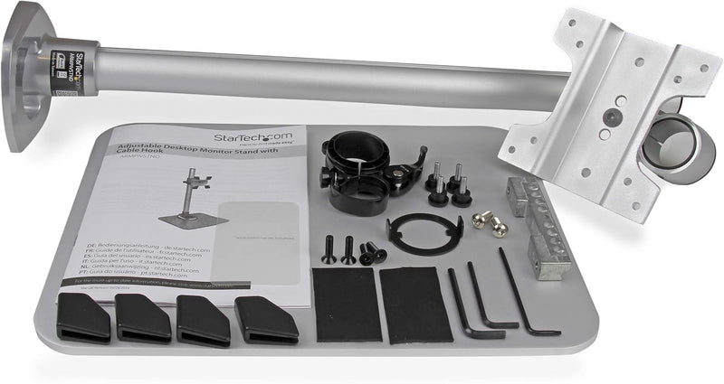 StarTech.com Piedistallo per Monitor Lcd Led Schermo display, Braccio con Altezza Regolabile/Girevol