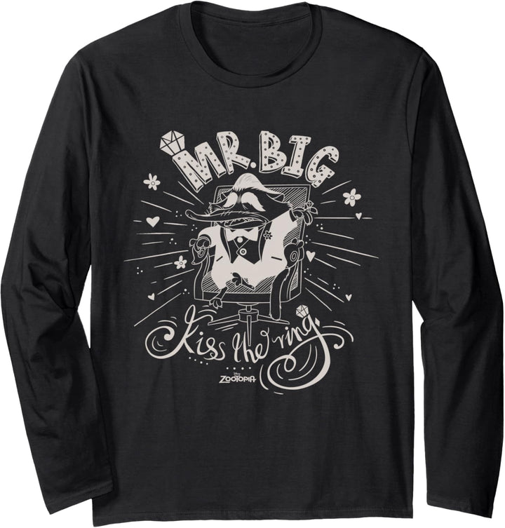 Disney Zootopia Mr. Big Kiss the Ring Illustrated Langarmshirt
