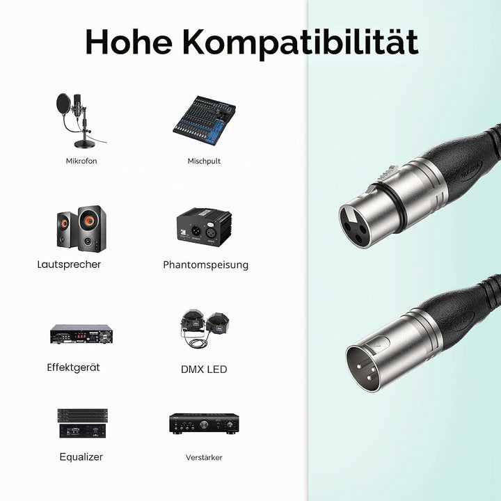 NUOSIYA XLR Kabel 6m 6 Farben XLR Mikrofon Splitterkabel Adapter, 3-Pin XLR Stecker auf Buchse Mikro