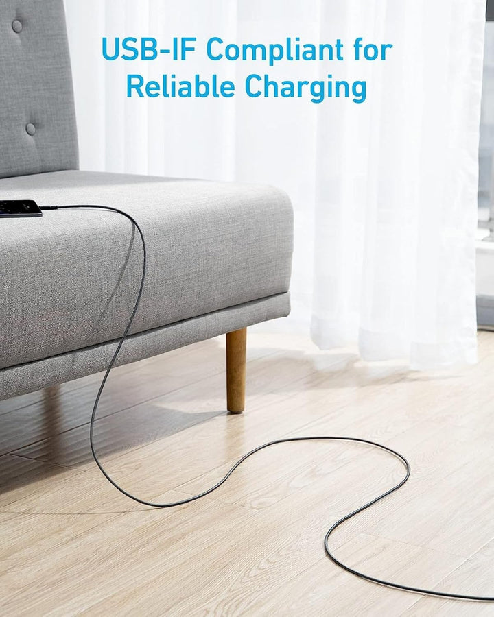 Anker USB C Kabel, [2 Stück 3m] Ladekabel USB C Nylon Geflochten Schnellladekabel, USB auf USB C Kab