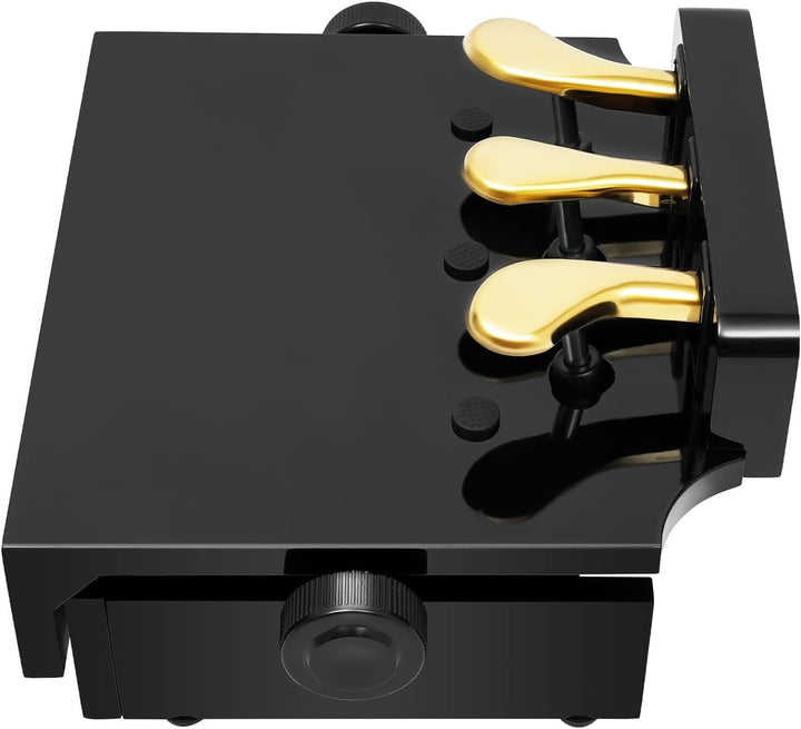 Klavier Pedal Extender, Schwarz 110KG Tragfähigkeit 13.5–23CM Höhenverstellbar Geräuscharme Pedalerh
